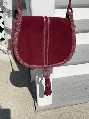 STEVEN MADDEN Crossbody Burgundy Saddle Bag Purse